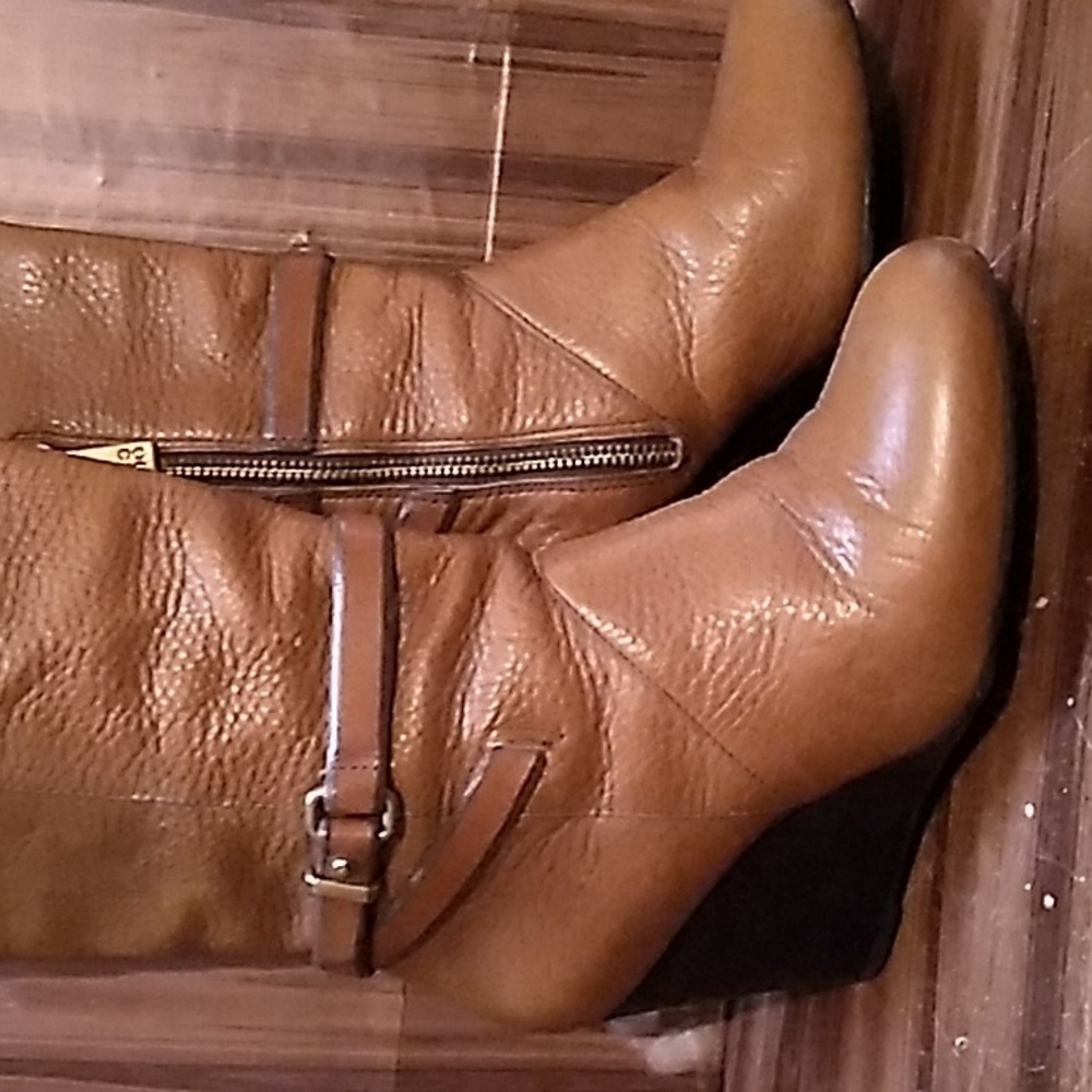 Coach Dorothy leather wedge boots 👢 6.5B - Picture 5 of 8